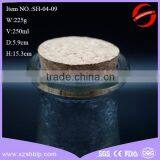 Factory Cost 250ml Frosted Glass Milk Bottle With Cork thumbnail-6