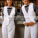 HOT selled white bar waiter uniform