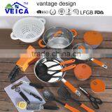 24pcs Stainless Steel With Silicone Handle Kitchen Set/home Kitchen Pan Sets thumbnail-2