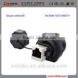 IP67 Waterproof Electric Male Cat5 RJ45 Female Connector for Network thumbnail-4