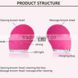 Waterproof Home Use Beauty Care Sonic Facial Silicone Cleansing Brush thumbnail-5