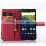 Quality COW SKIN TEXTURE Soft Wallet Stand PU Leather Case For HUAWEI NEXUS 6P Angler FLIP LEATHER CASE thumbnail-6