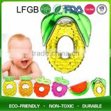 100% Food Grade Soft Different Shape Silicone Baby Teether / Baby Teething Necklace for Biting