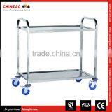Durable Utility 2-Tier Stainelss Steel Wine Service Trolley thumbnail-2