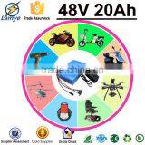 Rechargeable OEM Portable 12v Battery Pack Electric Bike 48v Li-ion Battery Pack With 3.7V 18650 9P13S Cell BMS thumbnail-1