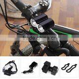 DARK KNIGHT LR-2 LED Cycling Lamp 4 Modes Headlamp Bike Handlebar Light - EU Plug thumbnail-1