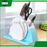 Kitchen Accessories Multipurpose Plastic Chopping Board Pot Pan Tool Flatware Knife Storage Rack Holder thumbnail-3