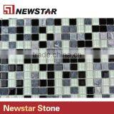 Newstar Black Grey And White Marble Tile Mix Glass Swimming Pool Mosaic thumbnail-4