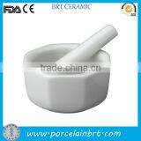 Mini Octagonal Porcelain Mortar and Pestle