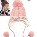 Baby Hat Warm Winter Cap For Baby Boy Girl Children's Crochet Earflap Hats Caps thumbnail-5
