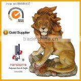 17.5 Inch Resin Craft Decoration Large Lively Animal Lion Statues For Sale thumbnail-3