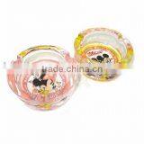 Glass Ashtray, Decaled Glass Ashtray, 10.5cm Round Glass Ashtray thumbnail-1