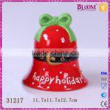 High Quality Colorful Small Ceramic Christmas Bell thumbnail-1