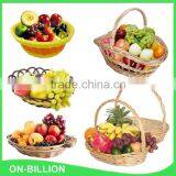 Home Decorative Natural Wicker Rattan Fruit Basket thumbnail-1