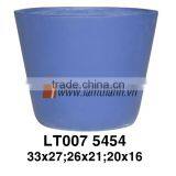 Southern Vietnam Producer Elegant Decorative Round Medium Blue Ceramic thumbnail-1