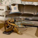 2017 Home Decor High Quality Woman Bronze Sculpture Coffee Table