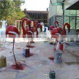 Garden Decoration Animals Resin Crafts Fiberglass Flamingo Statue thumbnail-3