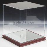 Cheap Transparent Acrylic Display Case With Wood Base