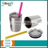 8.5oz Tumbler Stainless Steel Vacuum Insulated Rambler Coffee Cup thumbnail-1