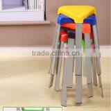 Home Office Fashion Simple Color Stacking Plastic & Steel Triangular Stool thumbnail-1