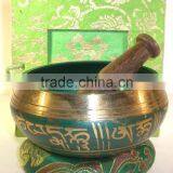 High Quality Colored Handmade in Nepal Meditation Singing Bowl thumbnail-1