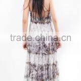 Long Hawaiian Maxi Women Dress Decorated With Lace thumbnail-6