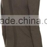New Style Grey Pure Wool Long Sleeve V Neck Sweater Design for Girls thumbnail-3