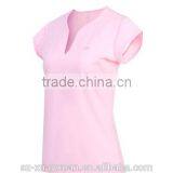 Wholesale Candy Color Shirt Body Tight V-neck Sportsware T-shirt for Women thumbnail-5