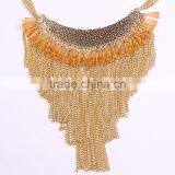 New Design Bohemian Style Multi Chain Tassel Crystal Pendant Necklaces thumbnail-5
