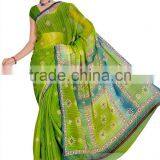 Printed Saree With Blouse and 4 Different Color Saree thumbnail-3
