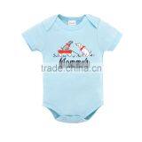 Promotional Factory Baby Clothes Summer 100%Cotton Short Sleeves With Prints Newborn Infant Baby Bodysuits Rompers thumbnail-4