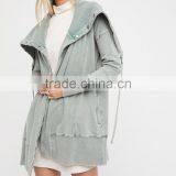 Oversized Collar Cardigan With Button Closures Long Sleeve Oem Modern Design thumbnail-4