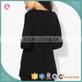 Custom Wholesale Elegant Woman Long Jacket Black Parka Women Winter Coats Latest Apparel thumbnail-2