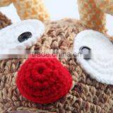 Handmade Cotton Winter Deer Animal Baby Hat And Cap Crochet Hat thumbnail-4