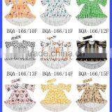 Poupular Printing Pattern Dress With Bow Headband Accept Customized Simple Frock Design thumbnail-3