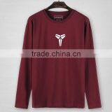 Custom Logo Printing Casual Round Neck 100% Cotton Custom Long Sleeve Man Tshirt thumbnail-4