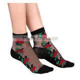 Hot Sales Colorful Ultrathin Transparent Beautiful Crystal Elastic Calcetines Short Women Socks Summer Sock Womens thumbnail-3