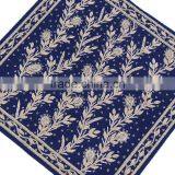 Blue Dabka Hand Embroidered Exquisite Velvet Accent Ethnic Indian Pillowcases thumbnail-2