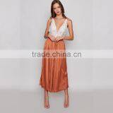 Newest Spring Summer Satin Wide Leg Floaty Pants for Women thumbnail-5