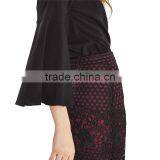 2017 OEM Spring Elegant Lace Panelled Pencil Mid Length Skirts thumbnail-2