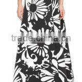 2016 Designed for Fashion Women High Waist Printed Grosgrain Skirt Slit Skirt Ladies'maxi Skirt OEM thumbnail-2