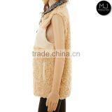 Wholesale Frosted Tip Heathered Zip Sherpa Woman Vest thumbnail-2
