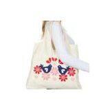 Customized Reusable Womens Cotton Screen Printing Shopping Bags With Handles thumbnail-1