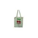 Reusable TC Plain Cotton Bags, Grocery Shopping Bags With Cherry Pattern thumbnail-1