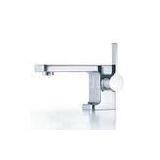 Polished Chrome Deck Mounted Basin Low Pressure Tap Faucets With Clavate Handle Switch