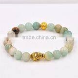 Crystal Clear Agate Bead Bracelet With Buddha Head Accessories Bead Bracelet Jewelry thumbnail-4