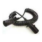 Sprial Rear View Camera Cable Waterproof Plug in With Plastic Connector 7 Pin