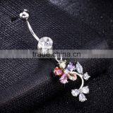 Button Wholesale Body Jewelry Gem Belly Ring thumbnail-2