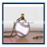2016 Best Seller Glass Personalized Baseball Pendant Necklace Baseball Sport Jewelry, Baseball Player, Team Mom Baseball Gift