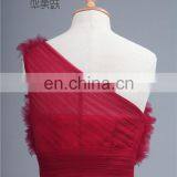 Maxi Design ZZ-P005 Floor Length Unique Skirt One Shoulder Tulle Ruffle Prom Dress thumbnail-6